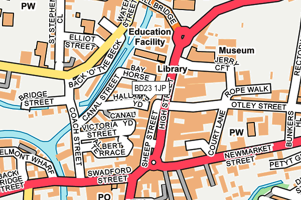 BD23 1JP map - OS OpenMap – Local (Ordnance Survey)