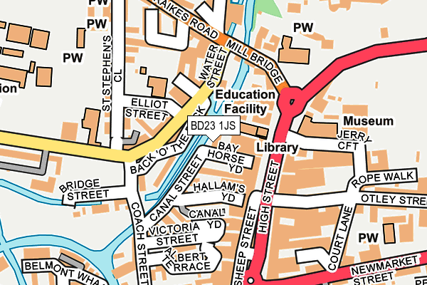 BD23 1JS map - OS OpenMap – Local (Ordnance Survey)
