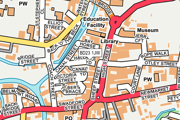 BD23 1JW map - OS OpenMap – Local (Ordnance Survey)