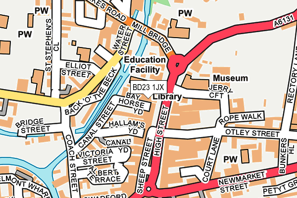 BD23 1JX map - OS OpenMap – Local (Ordnance Survey)