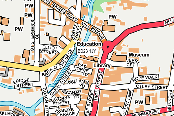 BD23 1JY map - OS OpenMap – Local (Ordnance Survey)