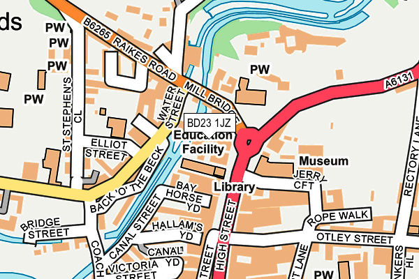 BD23 1JZ map - OS OpenMap – Local (Ordnance Survey)