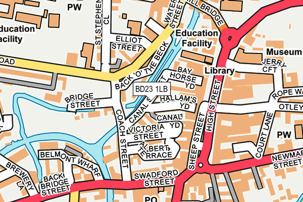 BD23 1LB map - OS OpenMap – Local (Ordnance Survey)