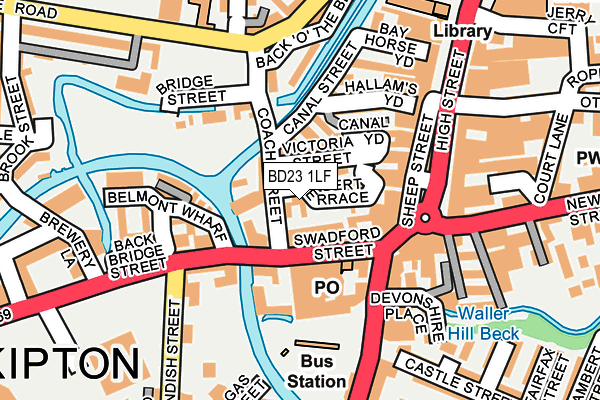 BD23 1LF map - OS OpenMap – Local (Ordnance Survey)