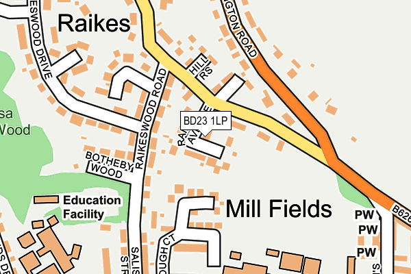 Map of RAIKES LTD at local scale