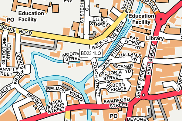 BD23 1LQ map - OS OpenMap – Local (Ordnance Survey)