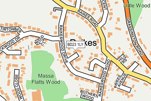 BD23 1LY map - OS OpenMap – Local (Ordnance Survey)