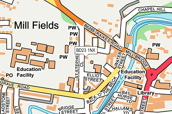 BD23 1NX map - OS OpenMap – Local (Ordnance Survey)