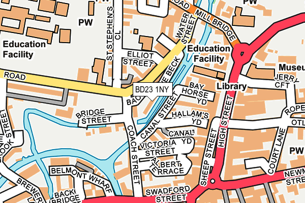 BD23 1NY map - OS OpenMap – Local (Ordnance Survey)
