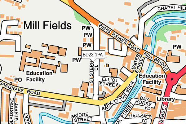 BD23 1PA map - OS OpenMap – Local (Ordnance Survey)