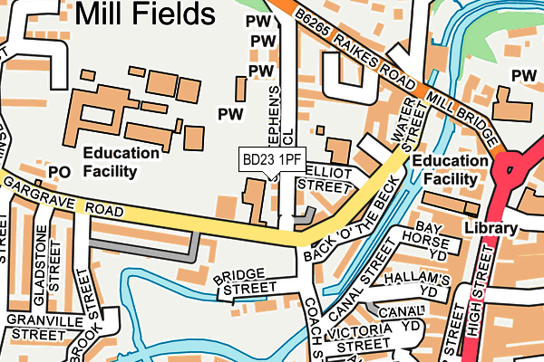 BD23 1PF map - OS OpenMap – Local (Ordnance Survey)