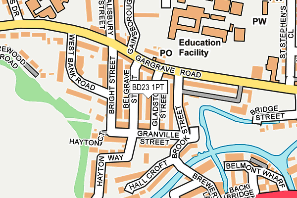 BD23 1PT map - OS OpenMap – Local (Ordnance Survey)