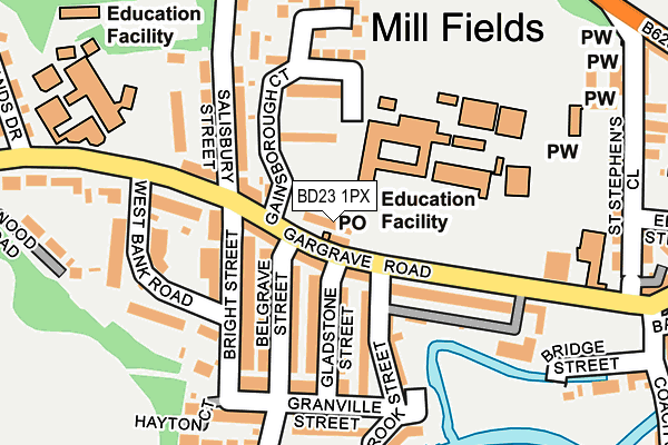 BD23 1PX map - OS OpenMap – Local (Ordnance Survey)