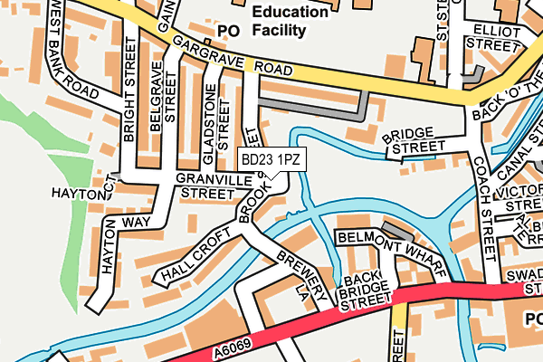 BD23 1PZ map - OS OpenMap – Local (Ordnance Survey)