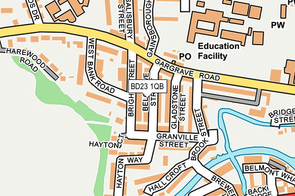 BD23 1QB map - OS OpenMap – Local (Ordnance Survey)