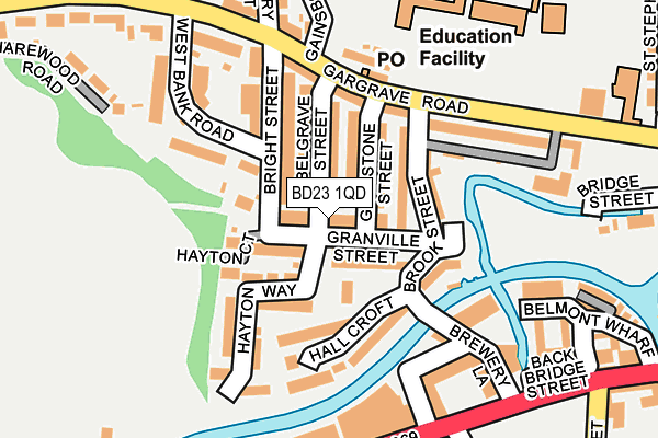 BD23 1QD map - OS OpenMap – Local (Ordnance Survey)