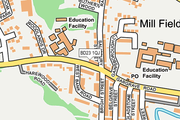 BD23 1QJ map - OS OpenMap – Local (Ordnance Survey)