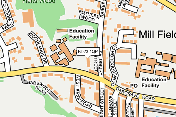 BD23 1QP map - OS OpenMap – Local (Ordnance Survey)