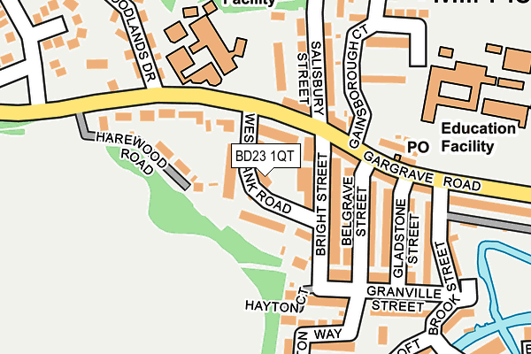 BD23 1QT map - OS OpenMap – Local (Ordnance Survey)