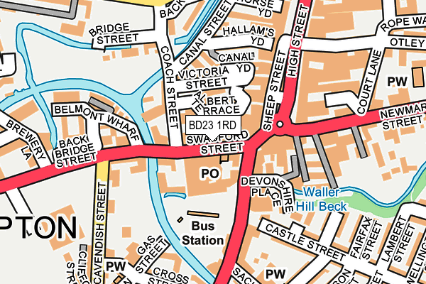 BD23 1RD map - OS OpenMap – Local (Ordnance Survey)