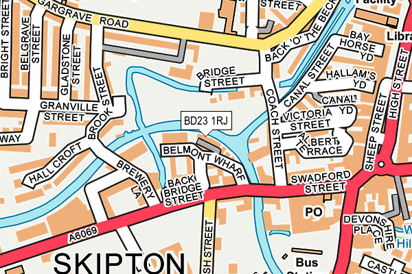Map of COUNTING HOUSE MEWS SKIPTON (MANAGEMENT) LIMITED at local scale