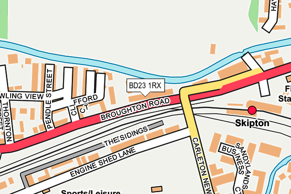 BD23 1RX map - OS OpenMap – Local (Ordnance Survey)