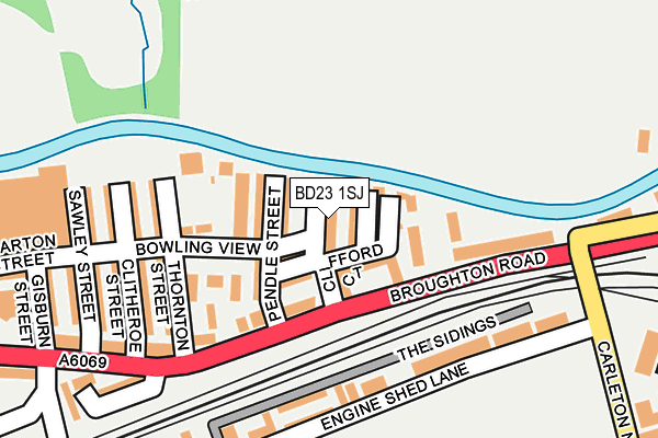 BD23 1SJ map - OS OpenMap – Local (Ordnance Survey)