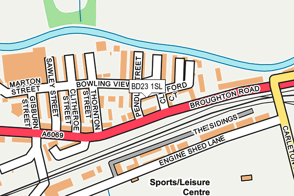 BD23 1SL map - OS OpenMap – Local (Ordnance Survey)