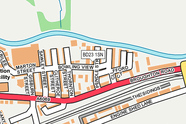 BD23 1SN map - OS OpenMap – Local (Ordnance Survey)