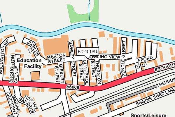 BD23 1SU map - OS OpenMap – Local (Ordnance Survey)