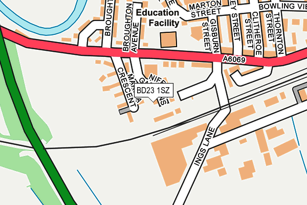 BD23 1SZ map - OS OpenMap – Local (Ordnance Survey)