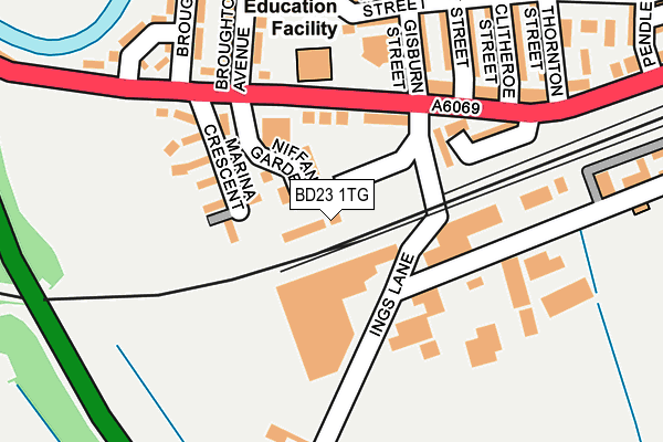 BD23 1TG map - OS OpenMap – Local (Ordnance Survey)