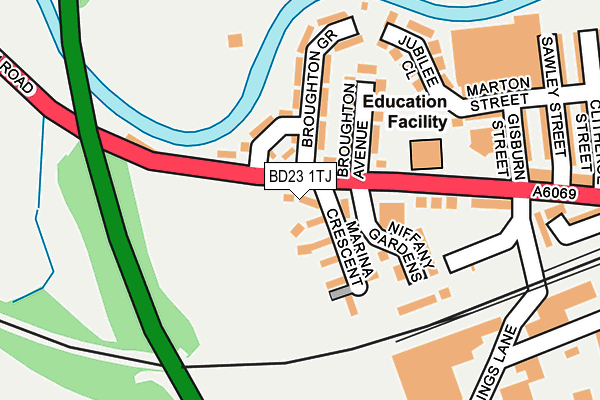 BD23 1TJ map - OS OpenMap – Local (Ordnance Survey)