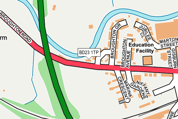 BD23 1TP map - OS OpenMap – Local (Ordnance Survey)