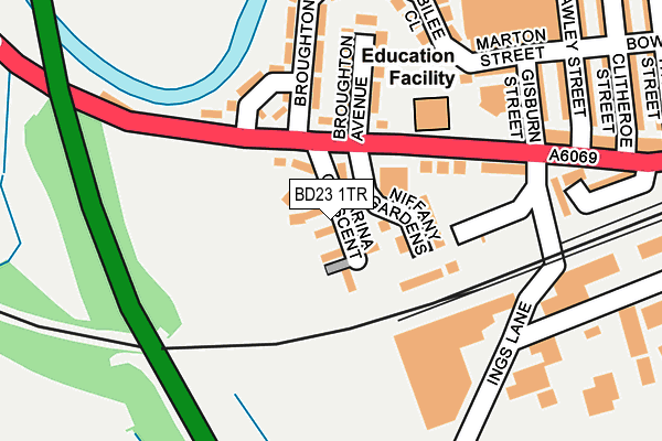 BD23 1TR map - OS OpenMap – Local (Ordnance Survey)