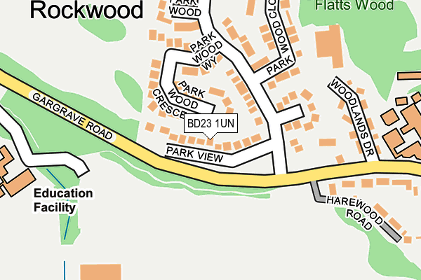 BD23 1UN map - OS OpenMap – Local (Ordnance Survey)