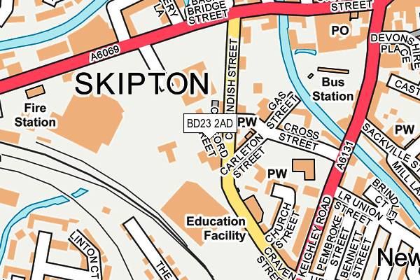 BD23 2AD map - OS OpenMap – Local (Ordnance Survey)