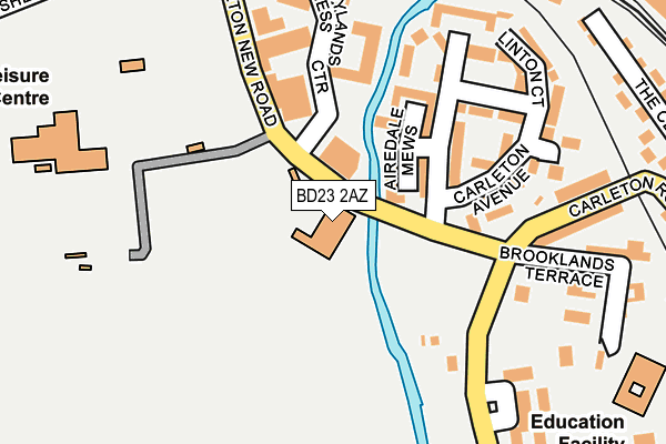 BD23 2AZ map - OS OpenMap – Local (Ordnance Survey)
