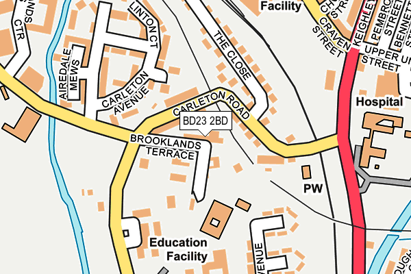 BD23 2BD map - OS OpenMap – Local (Ordnance Survey)