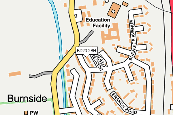 BD23 2BH map - OS OpenMap – Local (Ordnance Survey)