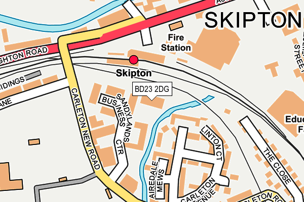 BD23 2DG map - OS OpenMap – Local (Ordnance Survey)