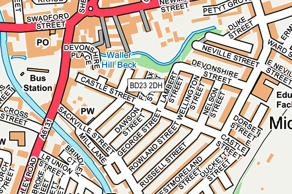 BD23 2DH map - OS OpenMap – Local (Ordnance Survey)