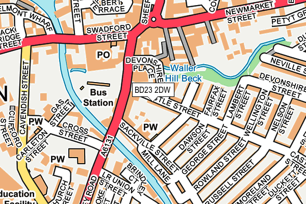 BD23 2DW map - OS OpenMap – Local (Ordnance Survey)