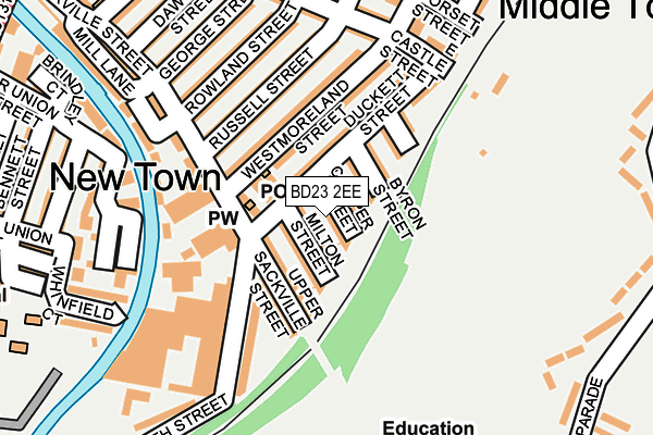 BD23 2EE map - OS OpenMap – Local (Ordnance Survey)