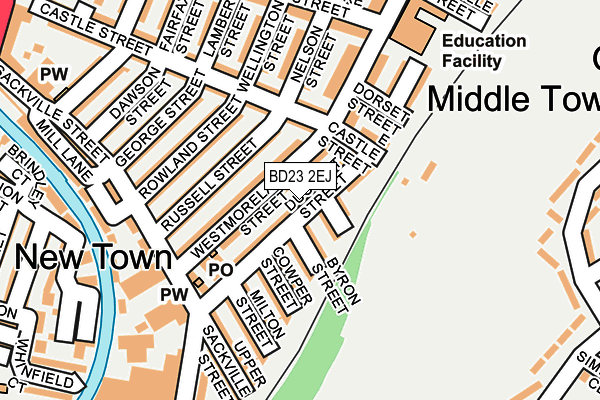 BD23 2EJ map - OS OpenMap – Local (Ordnance Survey)