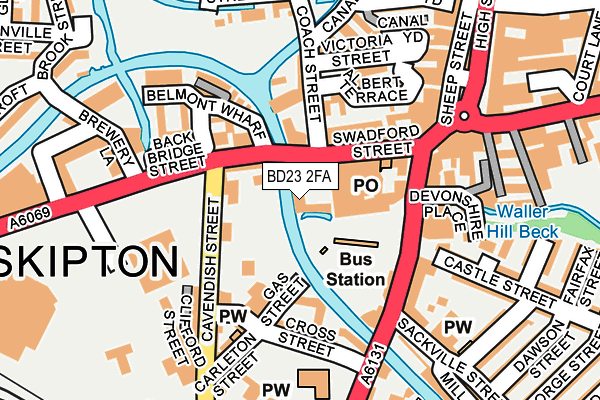 BD23 2FA map - OS OpenMap – Local (Ordnance Survey)