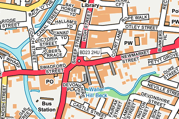 BD23 2HU map - OS OpenMap – Local (Ordnance Survey)