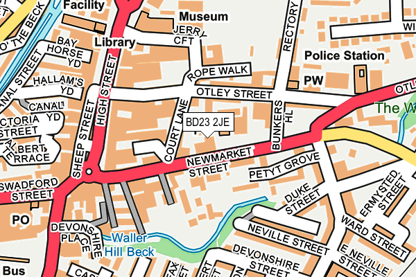 BD23 2JE map - OS OpenMap – Local (Ordnance Survey)