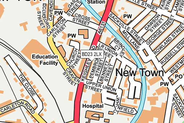 BD23 2LX map - OS OpenMap – Local (Ordnance Survey)