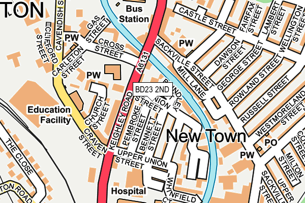 Map of HIGHFIELD HOUSE (SKIPTON) LIMITED at local scale
